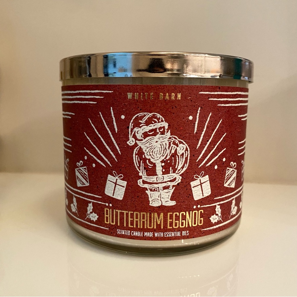 Bath & Body Works Butterrum Eggnog 3 wick candle